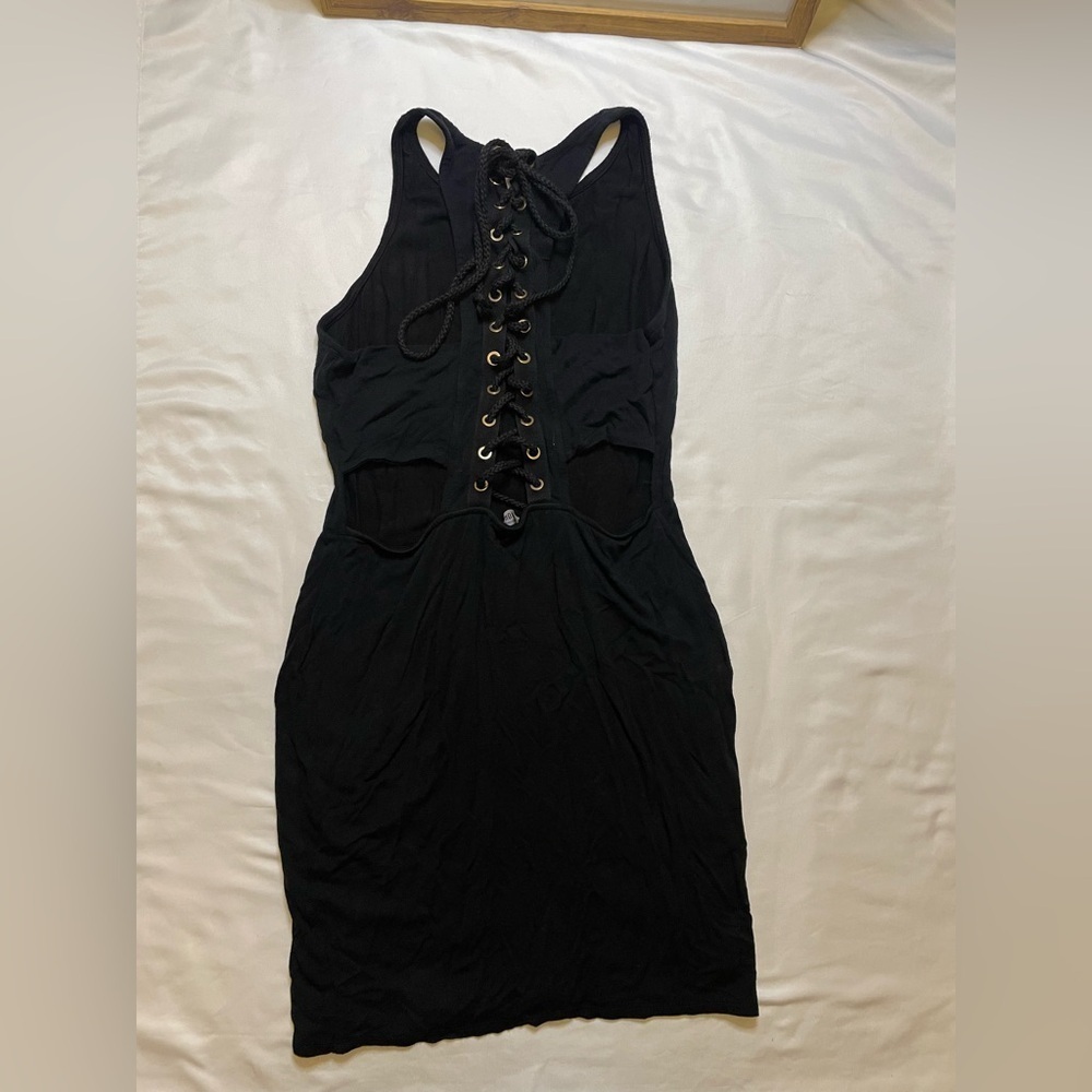 Fashion Nova size large black midi dress - Picture 2 of 4